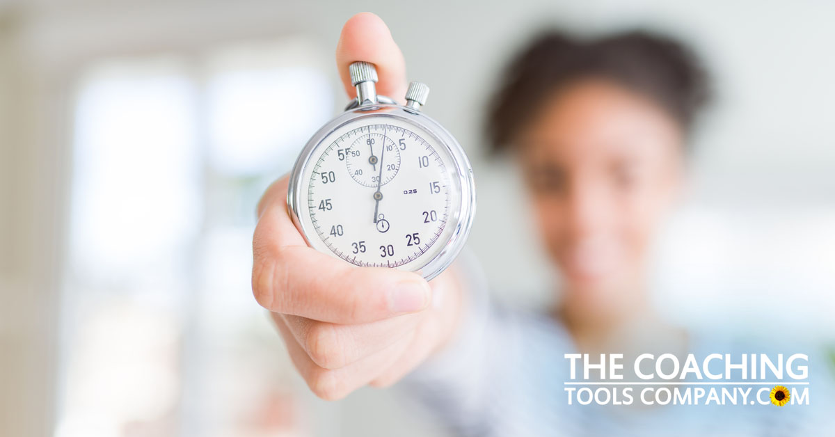 Happy Woman holding Stopwatch