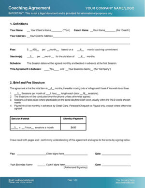 Coaching Contract Template p1