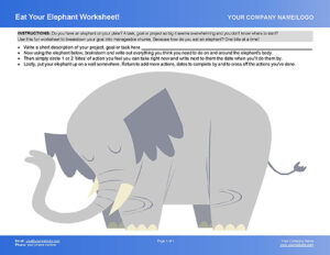 Eat Your Elephant a great Life Coaching Exercise for your Life Coaching Toolbox