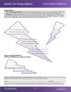 Energy Zappers Coaching Exercise