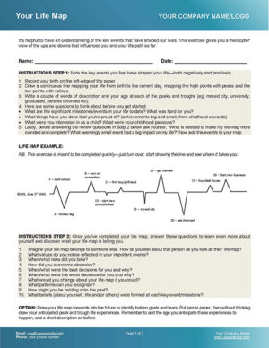 Life Map Template Coaching Exercise Page 1