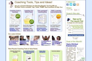New Coaching Tools Catalogue Homepage Screenshot