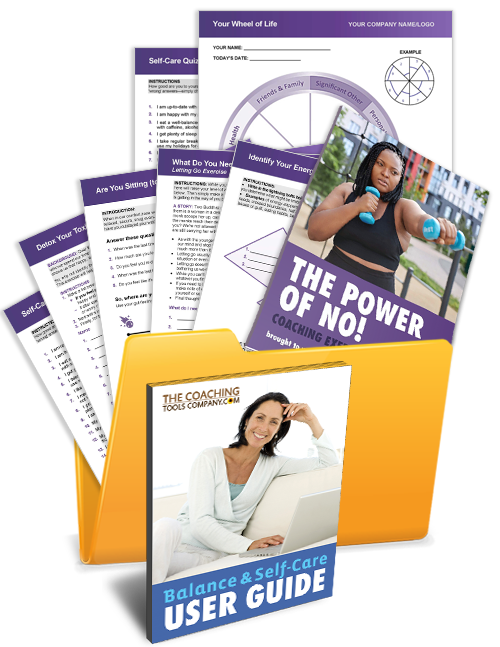 Life Balance and Self-Care Tools, Forms, Exercises, Templates in a Folder