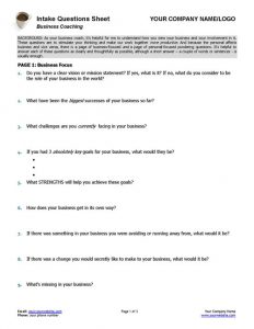 form contract intake (Sample)  Coaching  Contract Coaching Agreement TEMPLATE