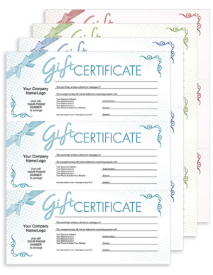 Complimentary Session Vouchers Template (4 Colours)