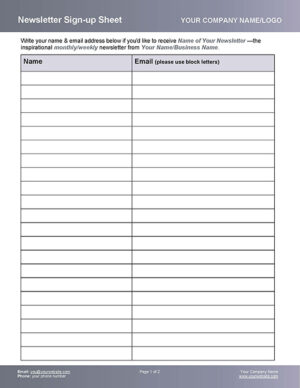 Newsletter Sign-up Form