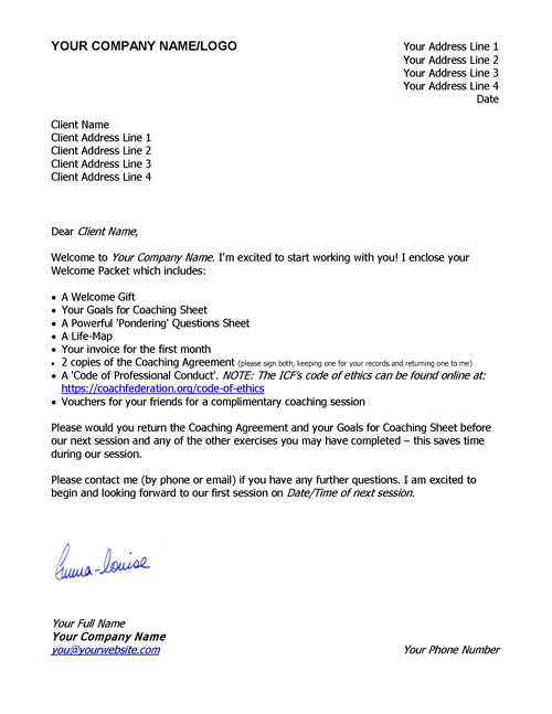client letter template