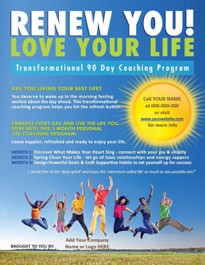 Renew You Poster for Life Coaching Program