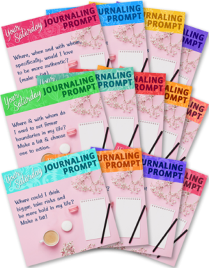 13 Graphics - Each with a Journaling Prompt to Share Weekly on Saturdays (Q3)