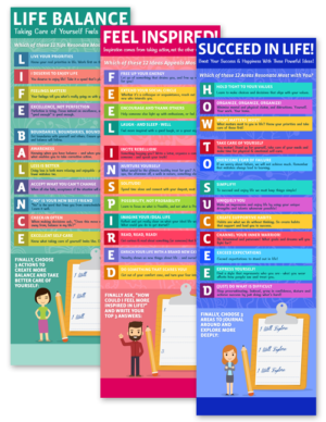 3 Infographics for Coaches on Life Balance, Feeling Inspired & How to Succeed in Life