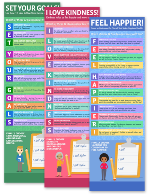 3 Infographics for Coaches on Goal-Setting, Kindness and Feeling Happier!