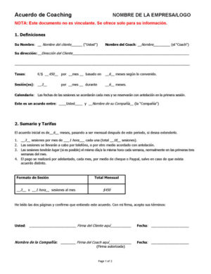 Acuerdo/Contrato de Coaching Plantilla p1