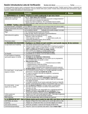 Lista de Evaluación para Sesión Introductoria Plantilla