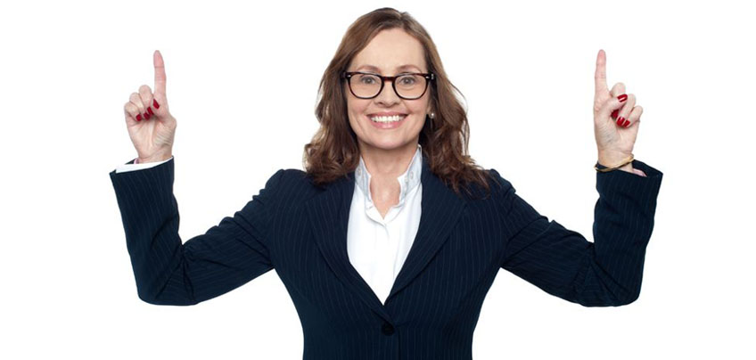 woman pointing to free coaching tools