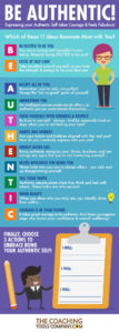 BE AUTHENTIC Infographic Coaching Tools Company