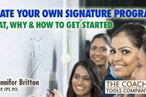 Coach writing on whiteboard to co-create Signature Program with clients