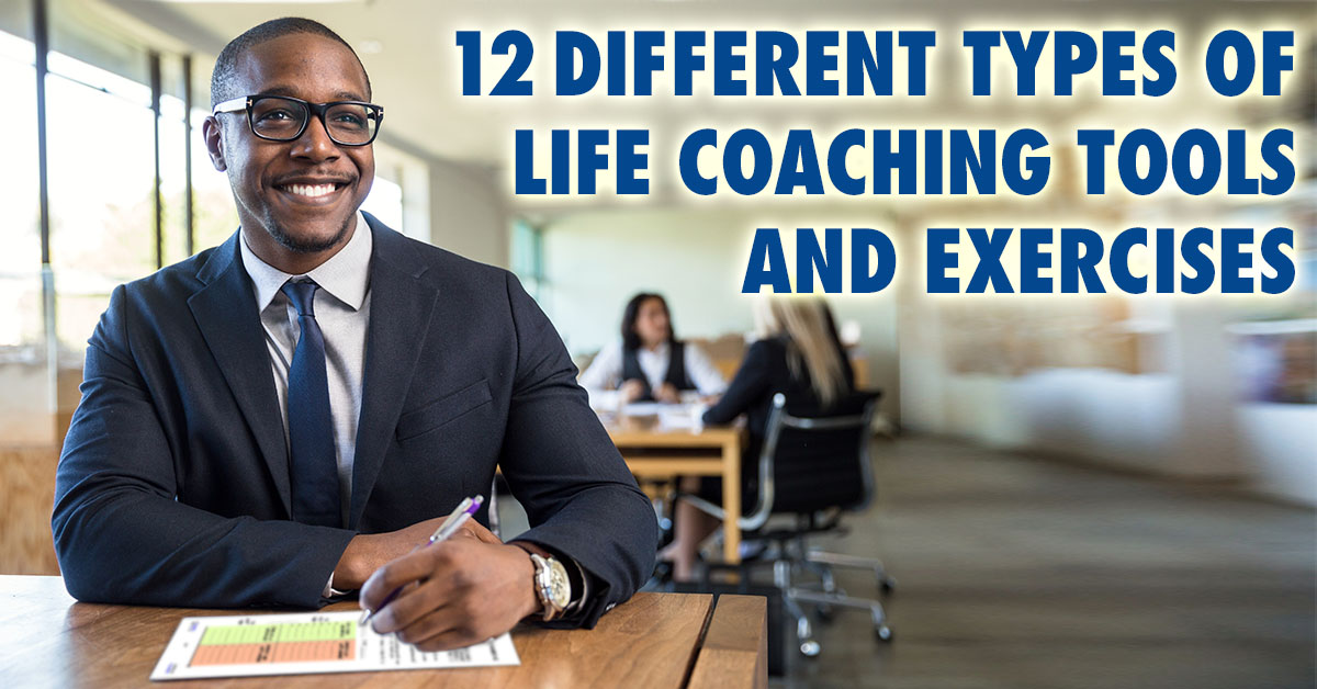 Coach using life coaching tools examples at their Desk