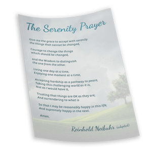 Serenity Prayer 3D Image for COVID-19 Care Package