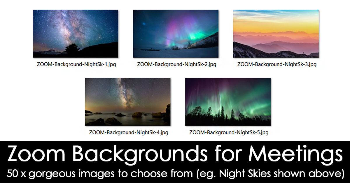 Zoom Backgrounds for Coaches - night skies example