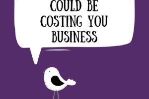 Cartoon bird on a purple background