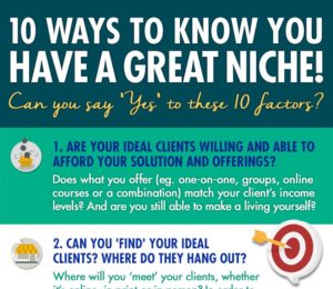 10 Ways to Know You Have A Great Niche! Cropped image