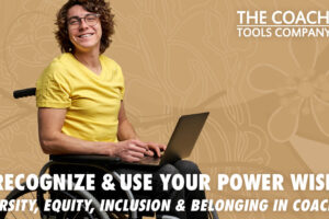 Smiling White man in wheelchair in yellow shirt with laptop