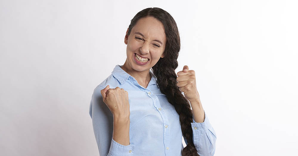 Excited Client with Goal Setting Tips