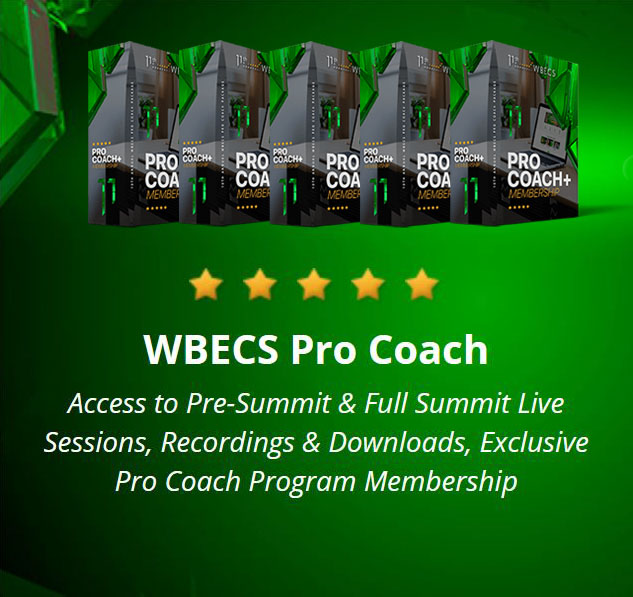 WBECS Pro Coach boxes on green background