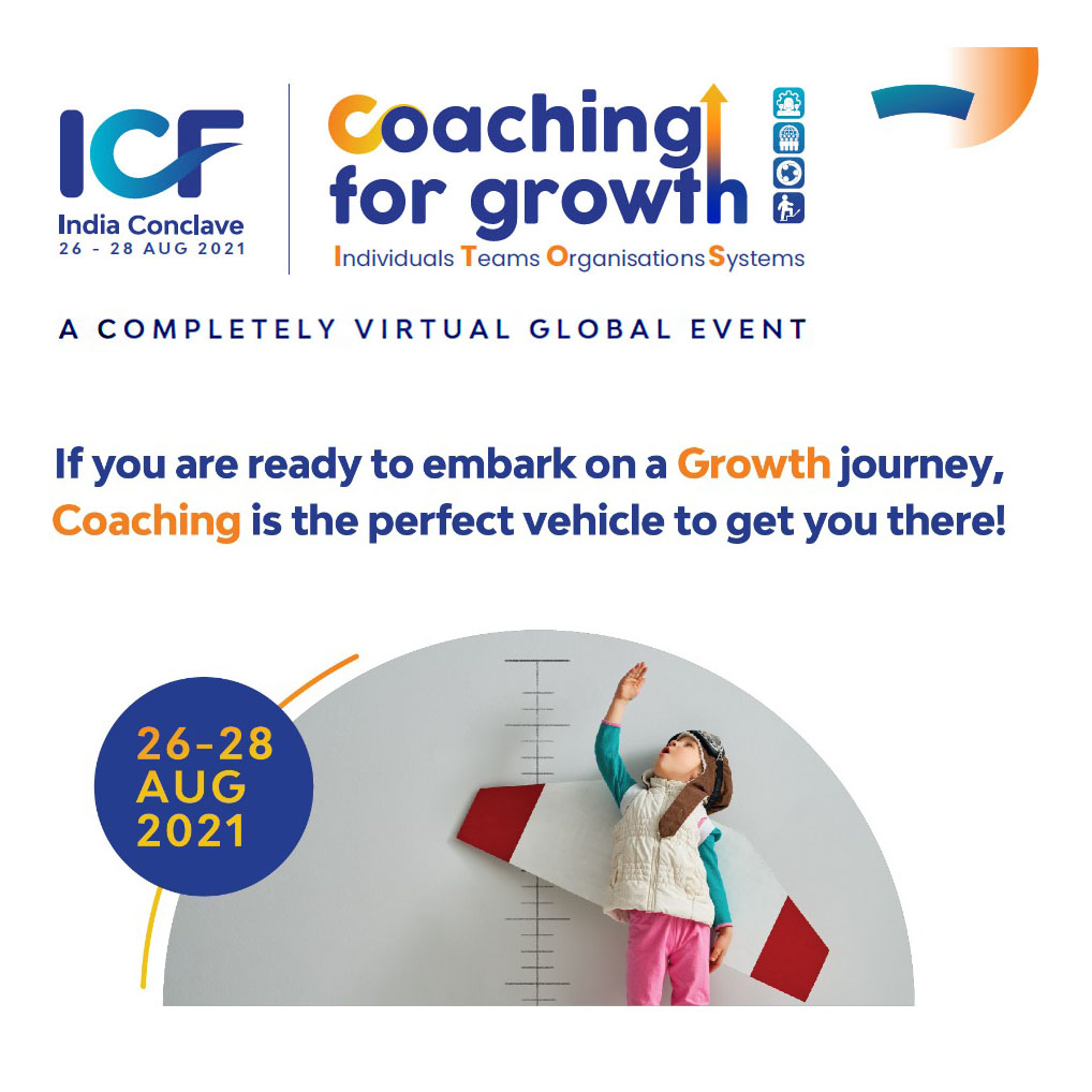 ICF India Conclave 2021 - Logo with Child reaching for the sky