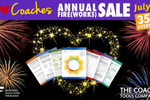 Coaching Tools on background of Fireworks - for Annual Sale!