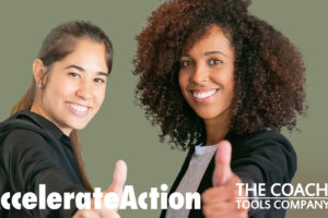 IWD 2025 Image with two younger women giving thumbs up