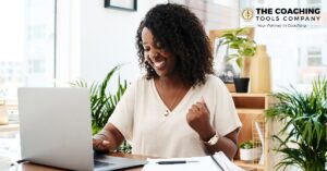 Happy Coach reviewing her niche and refining her CEO mindset.