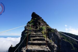Steps carved into a cliff face, leading upward.
